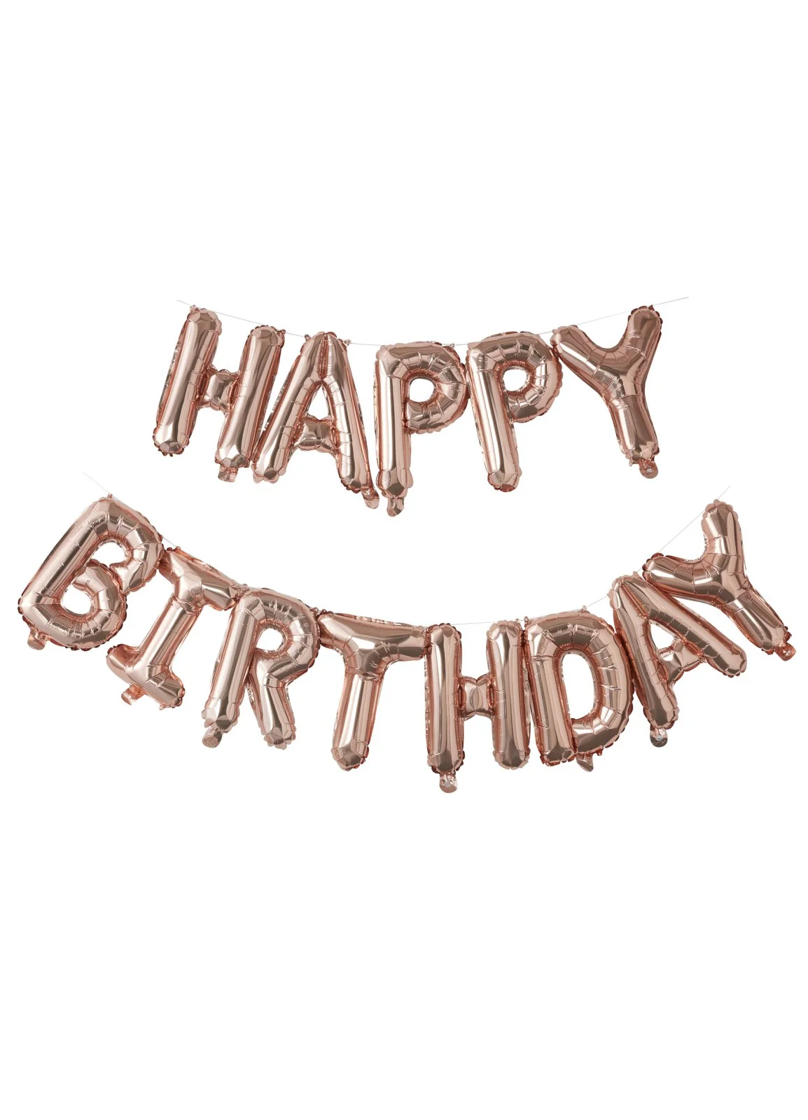 Rose Gold Happy Birthday Balloon Bunting - Image 3
